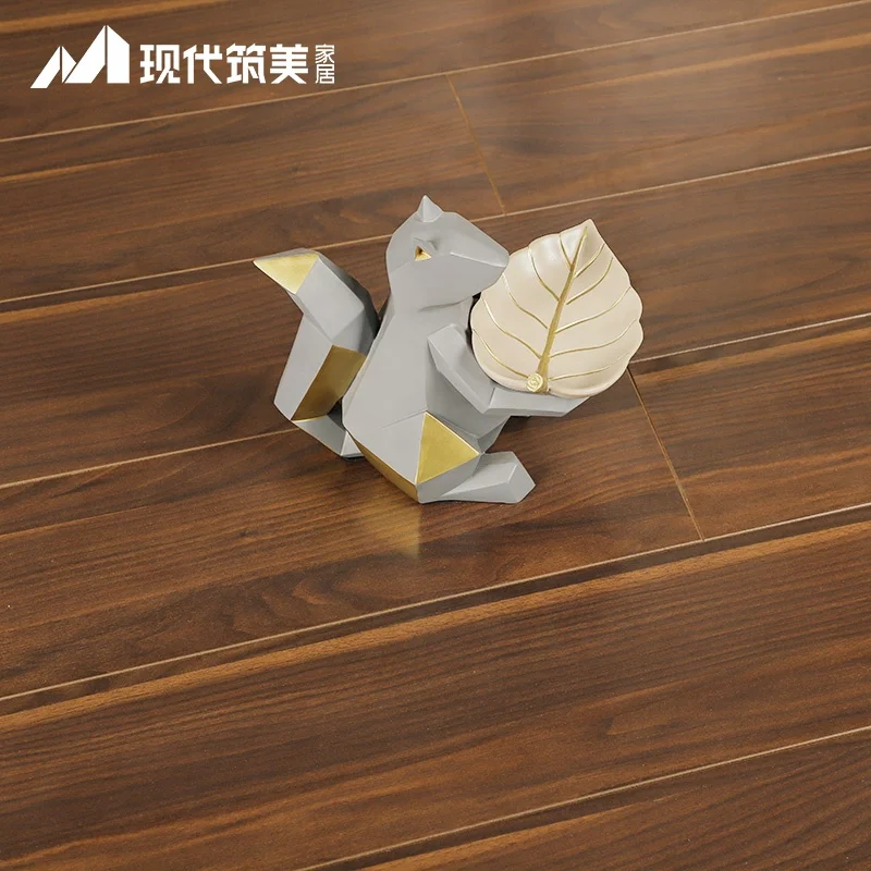 American walnut easy lock indoor waterproof 12mm HDF wooden laminate flooring for children bedroom