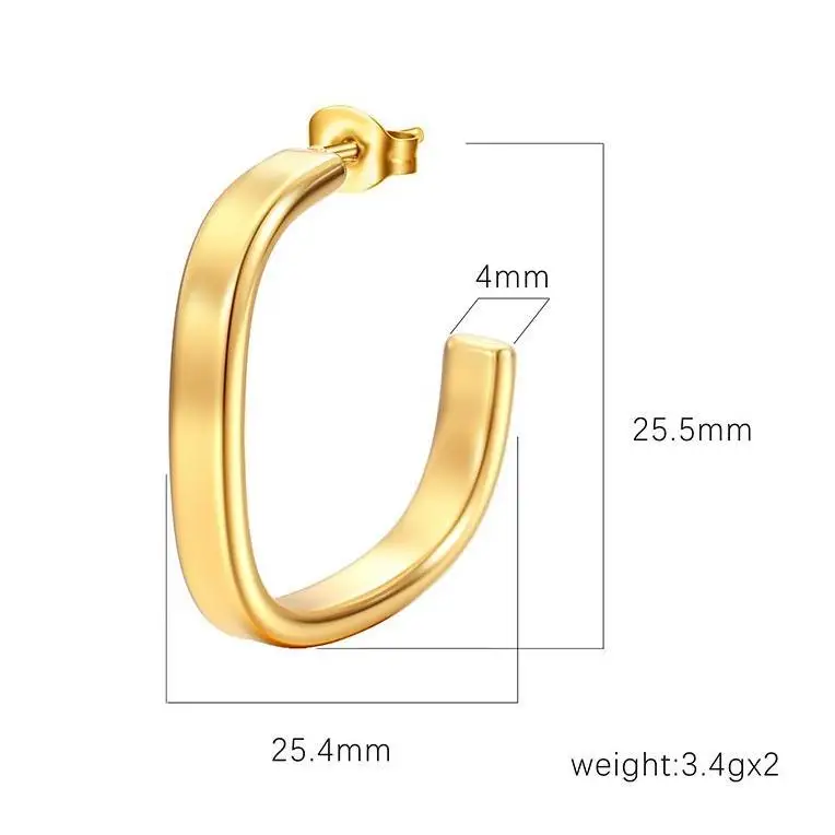 Stainless Steel AlloyEaring Set For Girl Elegant Acrylic Gemstone High Quality Dangling Gold Plated Handmade Minimal Earrings