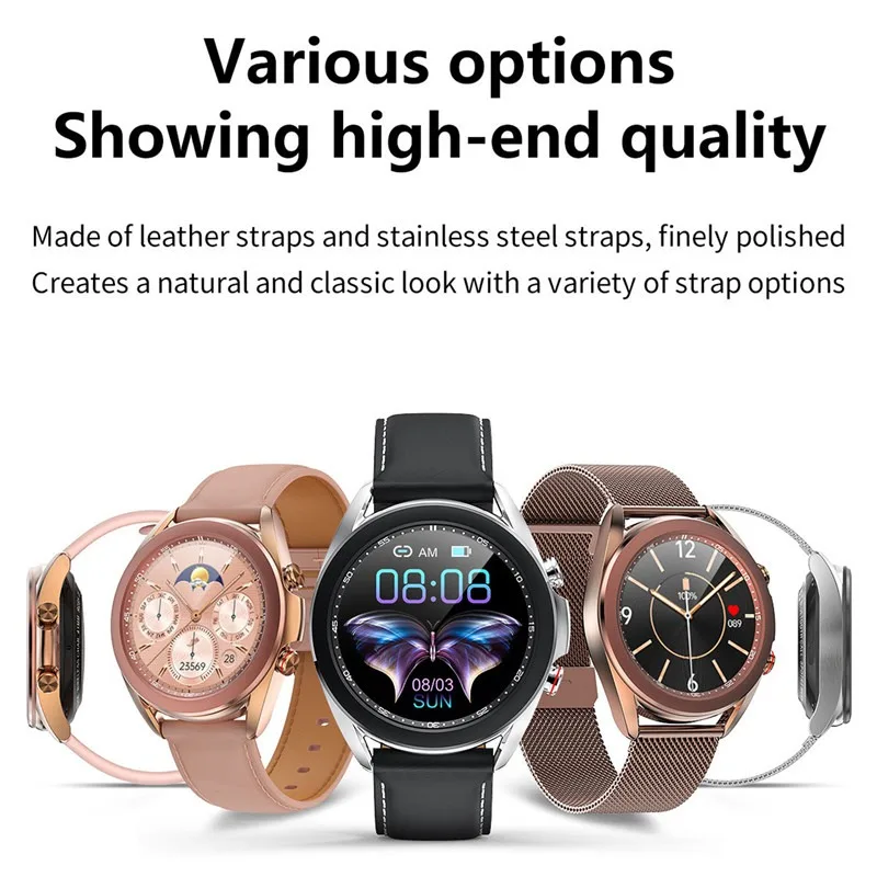SK8 Waterproof IP68 Women Watch Phone Call Wireless Charging DIY Watchface Dial Female Smart Watch