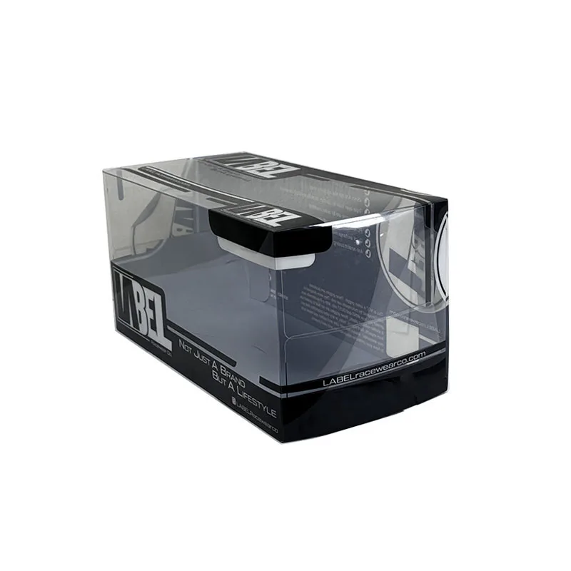 Hot Selling Foldable  Custom PET Rectangular Plastic Box Storage Shoe Box Cabinet  AJ Sneaker Shoe Box