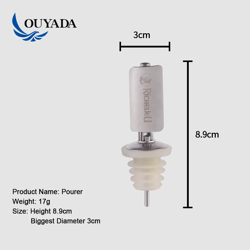 Factory Direct Customized Branded Stainless Steel Whiskey Liquor Bar Cocktail Drink Water Champagne Wine Bottle Pourer