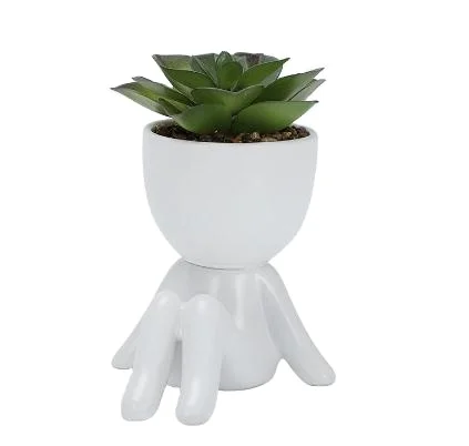 Humanoid Ceramic Flower Pot Modern Style Vase Cute Flower Vase decorative Vase Mini Ceramic Plants Containers for Home