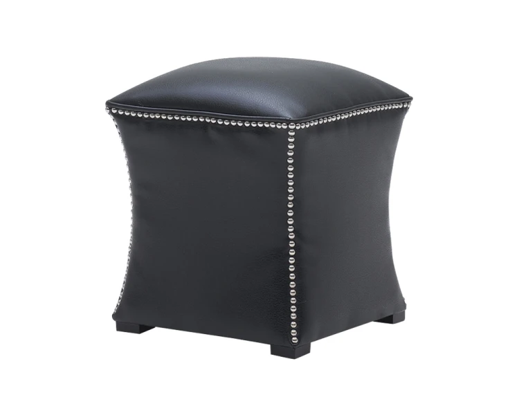 European Style Living Room Furniture Hallway Shoes Shop Velvet Solid Wood Footstool Foot Stool Ottoman