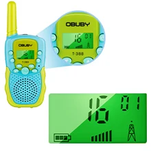
Kids Walkie Talkie Two Ways Radio Toy Walkie Talkie for Kids 3 Miles Range 22 Channels Built in Flash Light 