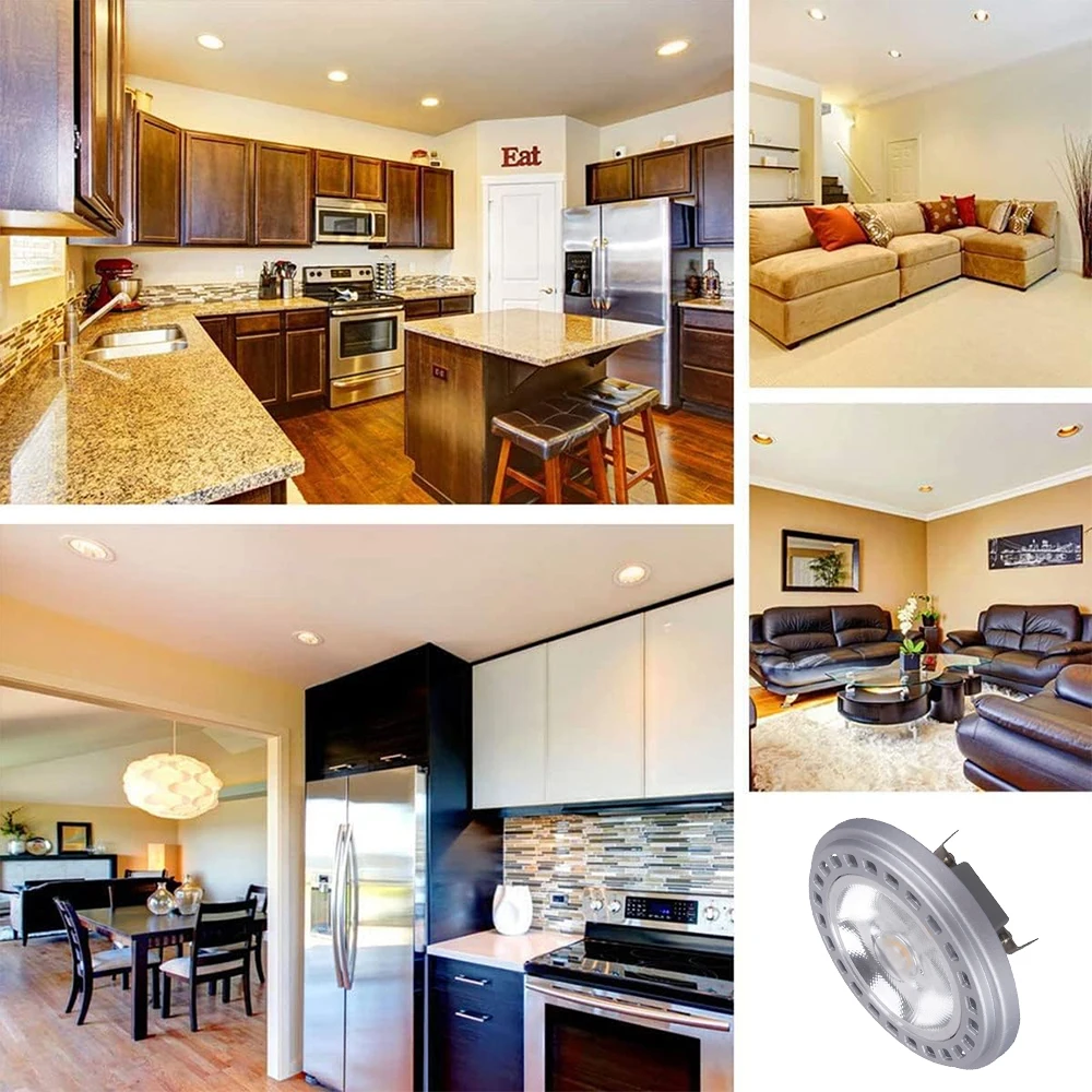 AR111 COB LED Spotlight 15W adjustable lamp G53 GU10 bulb Beam Angle LED embedded ceiling light source