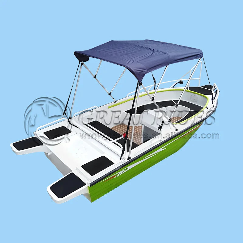 Green 14ft Popular Fishing 420 Aluminium Pleasure Boat Outboard Small Yacht 4.2m Speed Boat Without Motor