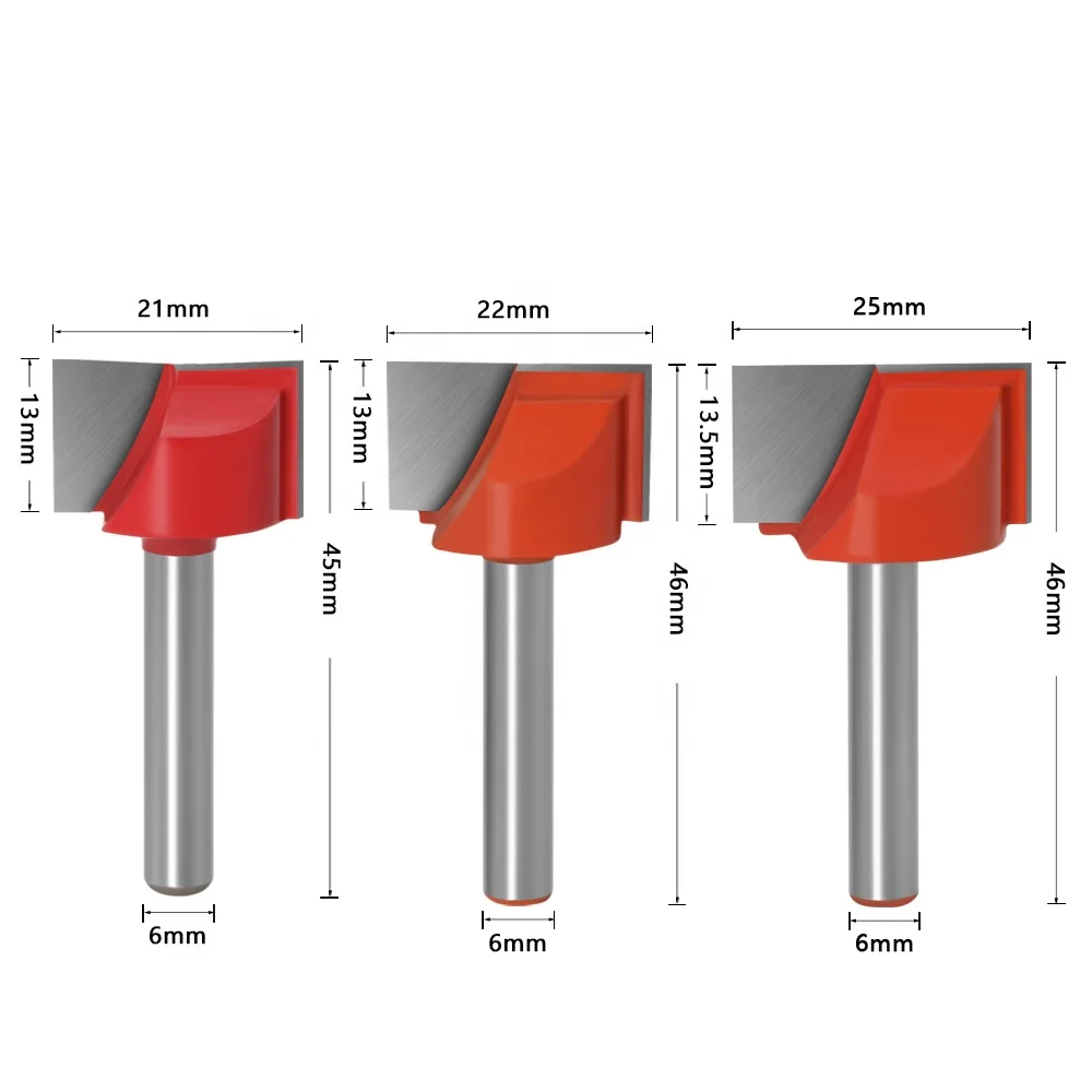 Computer engraving machine tool Woodworking milling cutter 6mm bottom clearing knife Bottom milling Cutter Trimmer Bit