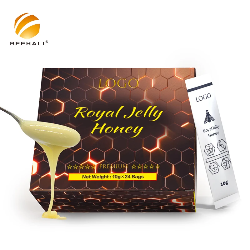 BEEHALL Health Products Exporter OEM ODM Wholesale Mix Royal Jelly and Honey