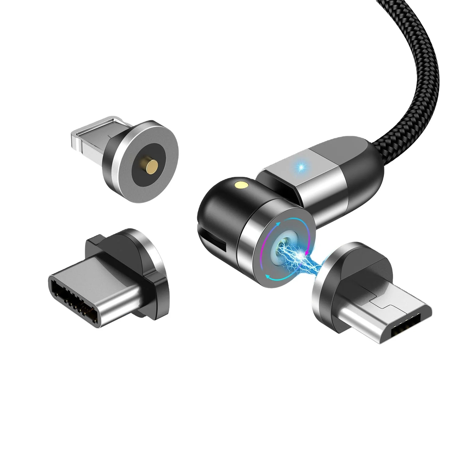 Новое поступление 3 вилки в 1 магнитный USB-кабель для быстрой