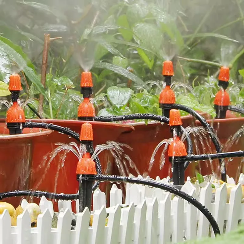 2in1 Garden Dripper Micro Sprinkler Flux Adjustable Dripper HomeGarden Irrigation Misting Micro Flow Water Nozzle Sprinkler Head