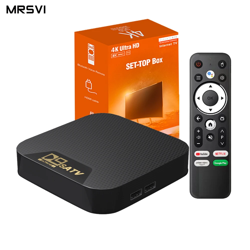 Factory New D9S ATV Box Set Top Box 4K ARM A53 2.4G 5G Android 11 TV Box S905 1gb 8gb with Voice Remote Control
