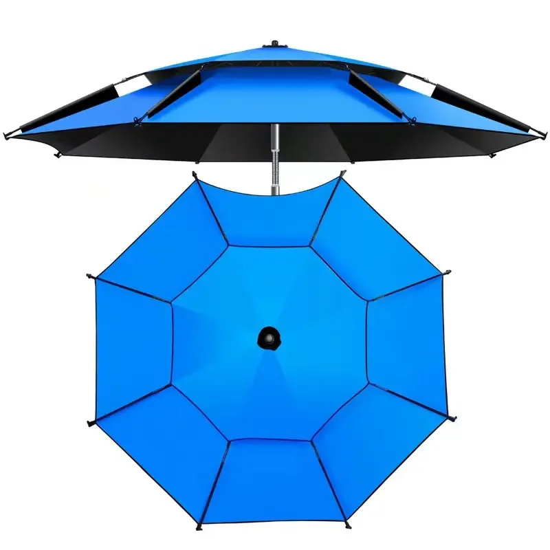 Fashion Double Layer Reinforced Oxford Cloth Black Glue Outdoor Tent Fishing Umbrella Parasol Umbrellas Outdoor