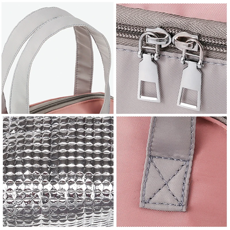 New trending Insulated Portable Waterproof Nylon Double Layers Baby Milk Storage Cooler Mommy Tote Diaper Bag