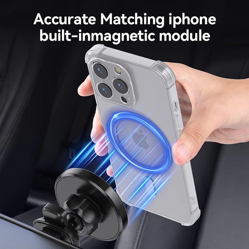 New Designed Magsafing Car Mount Phone Holder Strong Ring Magnets Suction Cup Windshield Dashboard Magnetic car Phone Holder