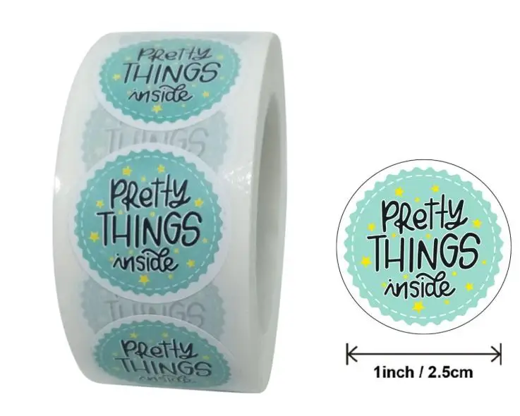 Mobiusea Party Thank You Stickers Roll | Simple and Sincere | 1 inch | Waterproof | 500 Labels for Small Business