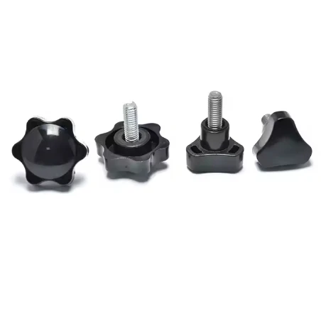 M3 M4 M5 M6 M8 M10 M12 Stainless Steel Threaded Knurled Head Thumb screw Black Plastic Handle Adjustment Thumb Knob Screw