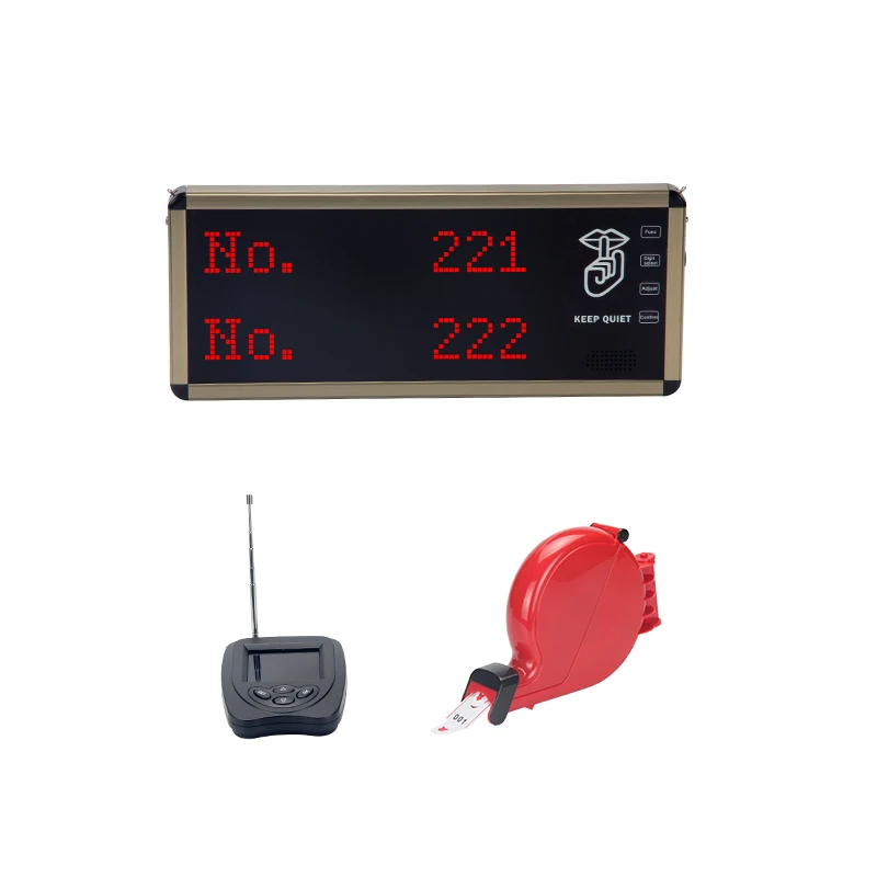 Wireless Number Waiting Calling Display Screen with Keypad Service Counter Queue Management System