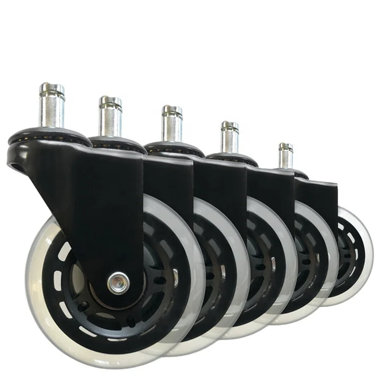 Hot Sale Furniture Caster Wheel Silent Skateboard Casters Wheel for Legs 4 Inch PU Caster 002 1pc/plastic Bag + Color Label Free