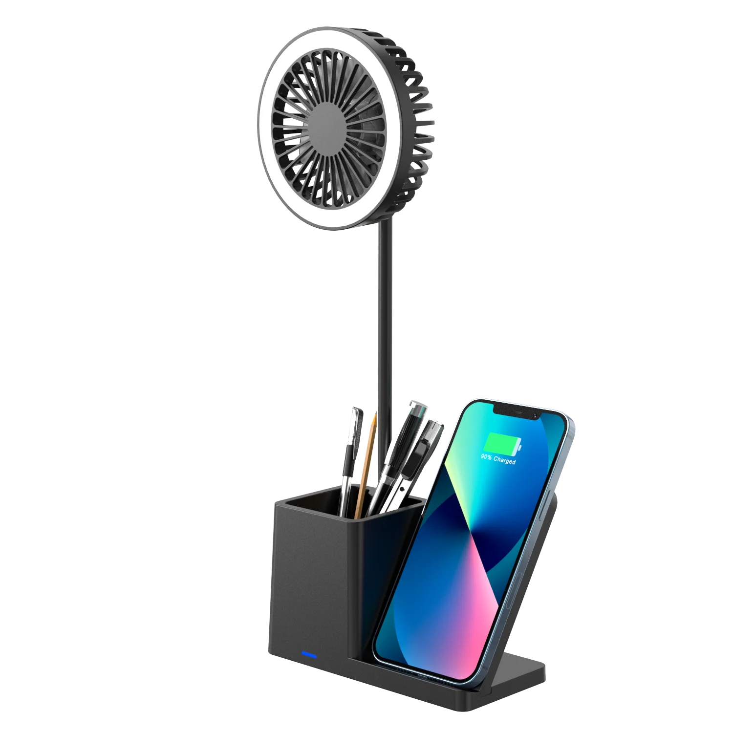 Wireless Charger LED Smart Home Night Light 3D Hologram Ventiladores Holograficos Holographic Display Holograma 3D Hologram Fan