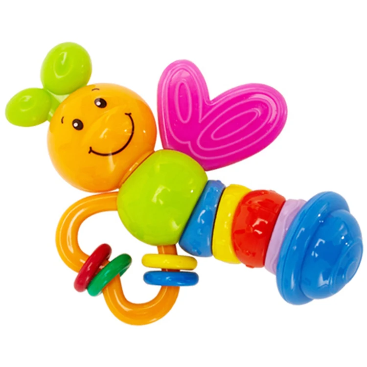 Chinese products wholesale cartoon animal baby activity toy with safety silicone teether rattles toys
