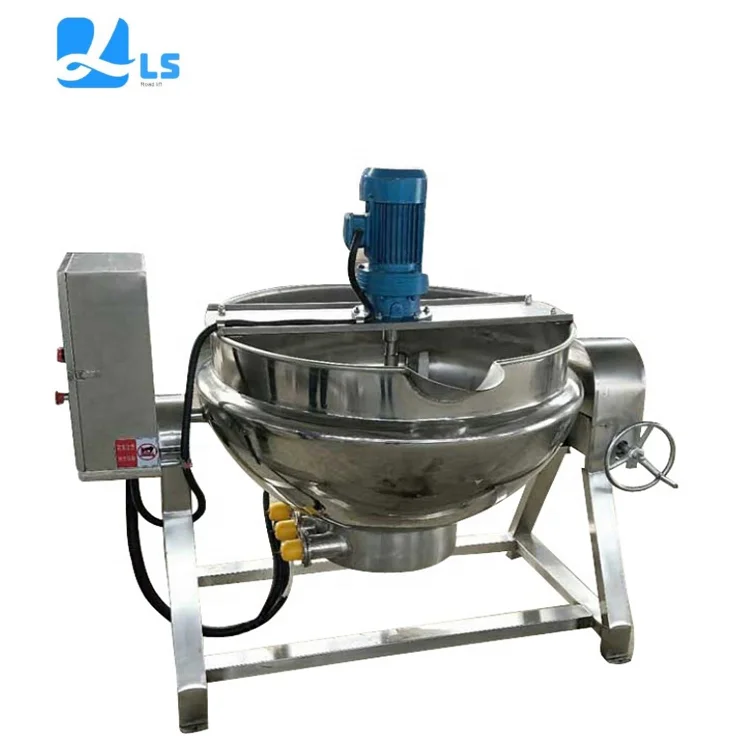 Boiling stir pot Industrial steam heated planetary frying pan Chili sauce intelligent frying pan