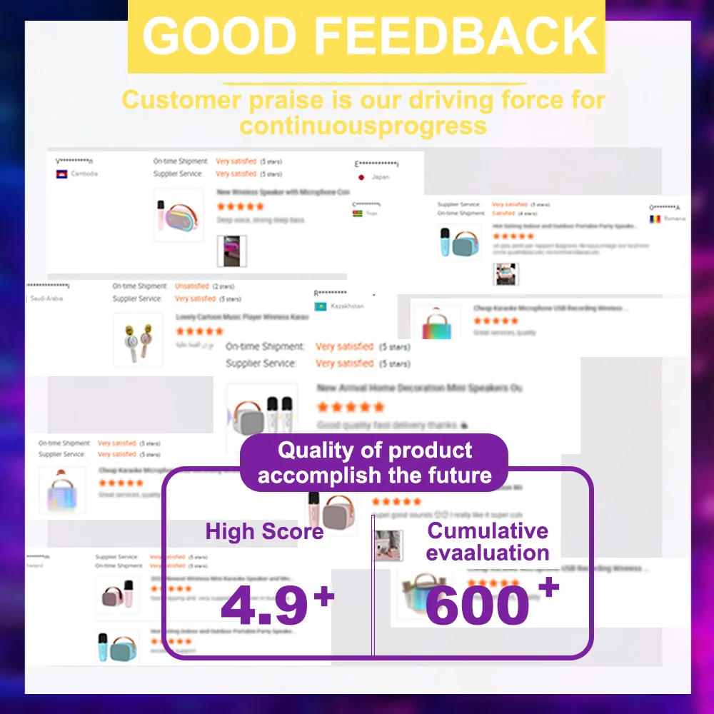 Wireless Audio Karaoke Mini Small Colorful LED Lamp Outdoor Audio Player Potable Wireless Bluetooth Smart Speaker 2 Set Karaoke