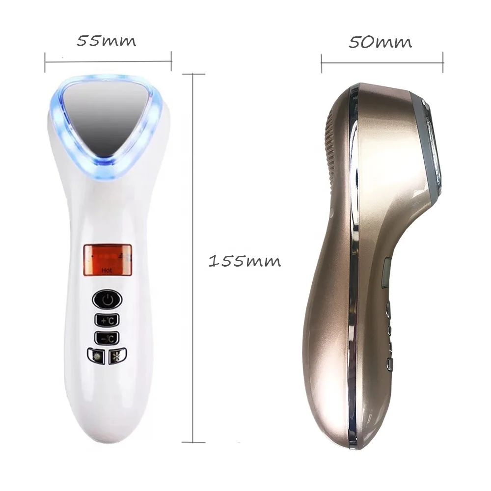 Skin care product hot and cool galvanic photon anti wrinkle facial spa beauty massager