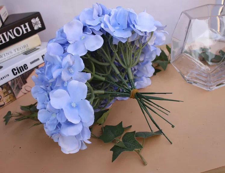 Wholesale 22colors hydrangea artificial flowers for wedding decoration