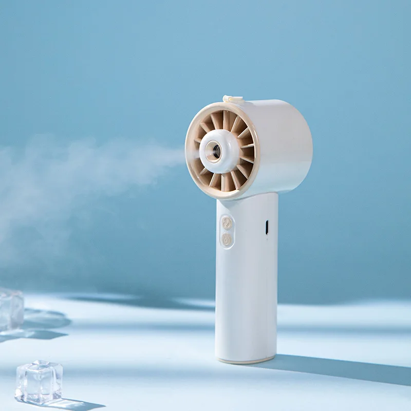 IMYCOO Newest Portable Handheld Water Misting Fan Custom Logo Rechargeable Hand Held Mist Mini Fan With 2000mAh KC Battery