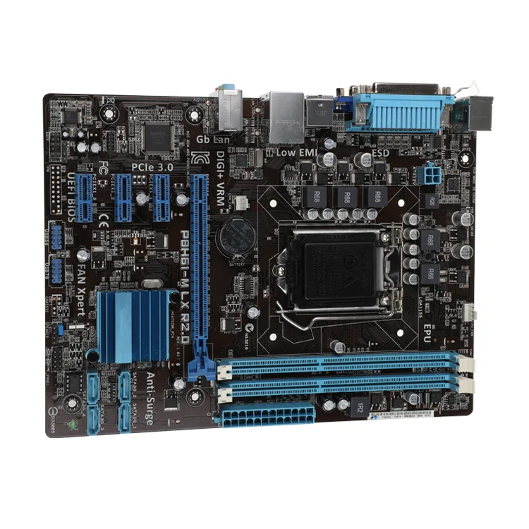  Double Channel 2 DDR3 DIMM P8H61-M Desktop Motherboard 100% Tested Mainboard For