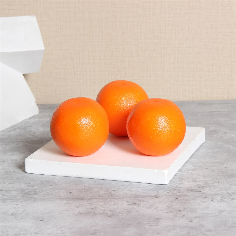 Wholesale Hot Kitchen Decoration Foam Material Artificial Orange Fruits For Teaching Photography Props