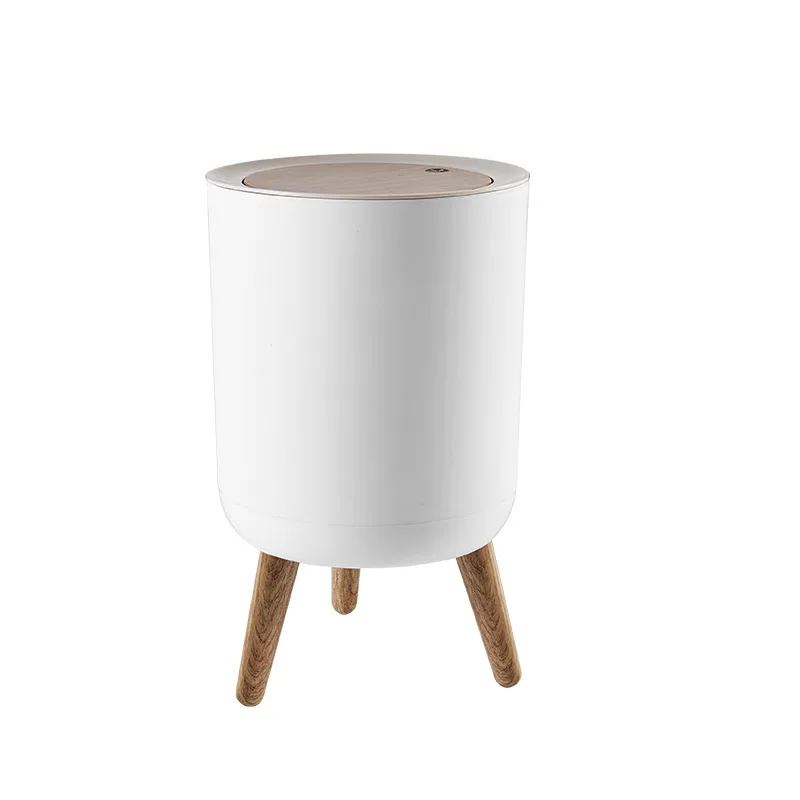 Plastic Waste Bin Upscale and minimalist household living room with lid press trash can