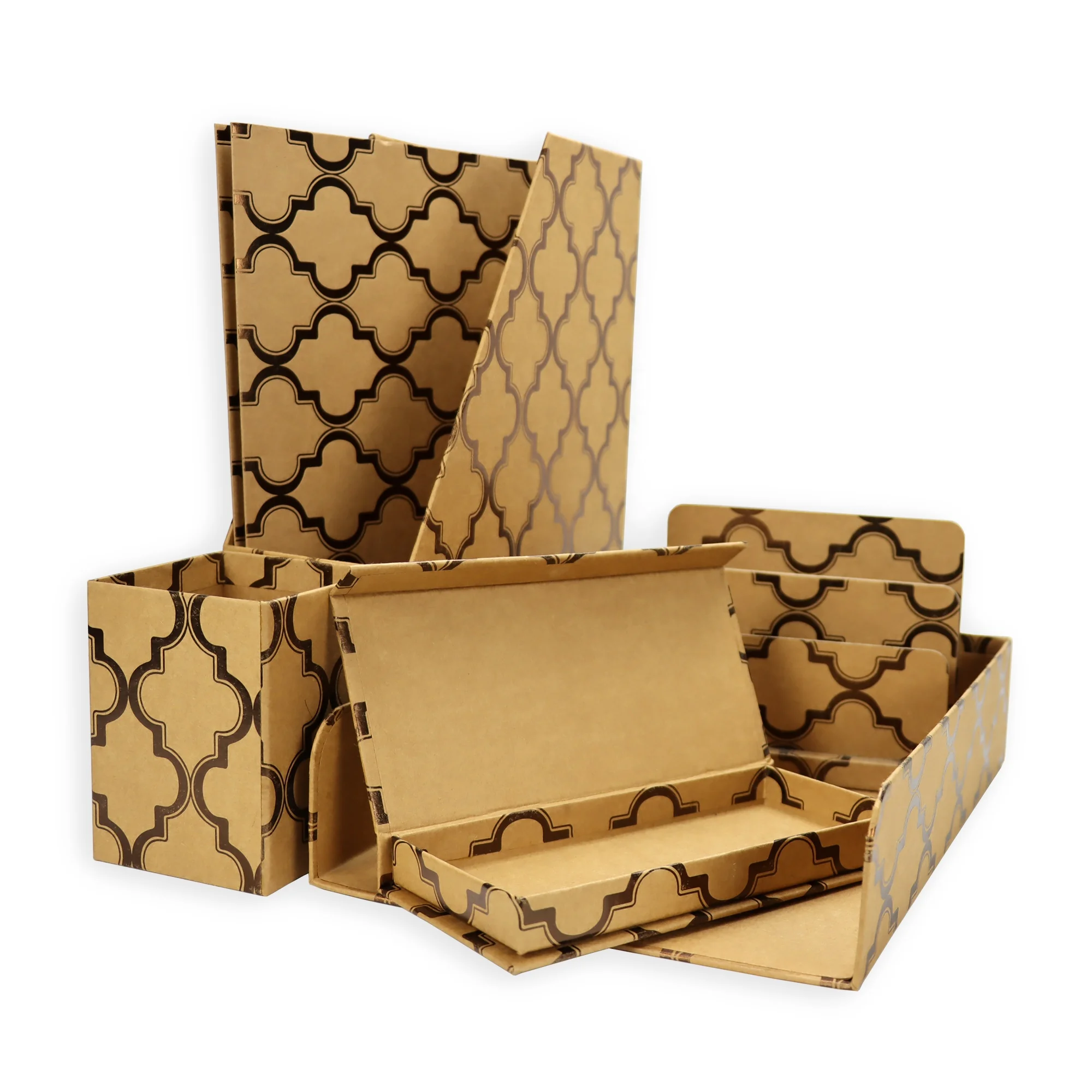 Business Kraft Paper Series Printing Pen Holder Office Supplies Accessories Set