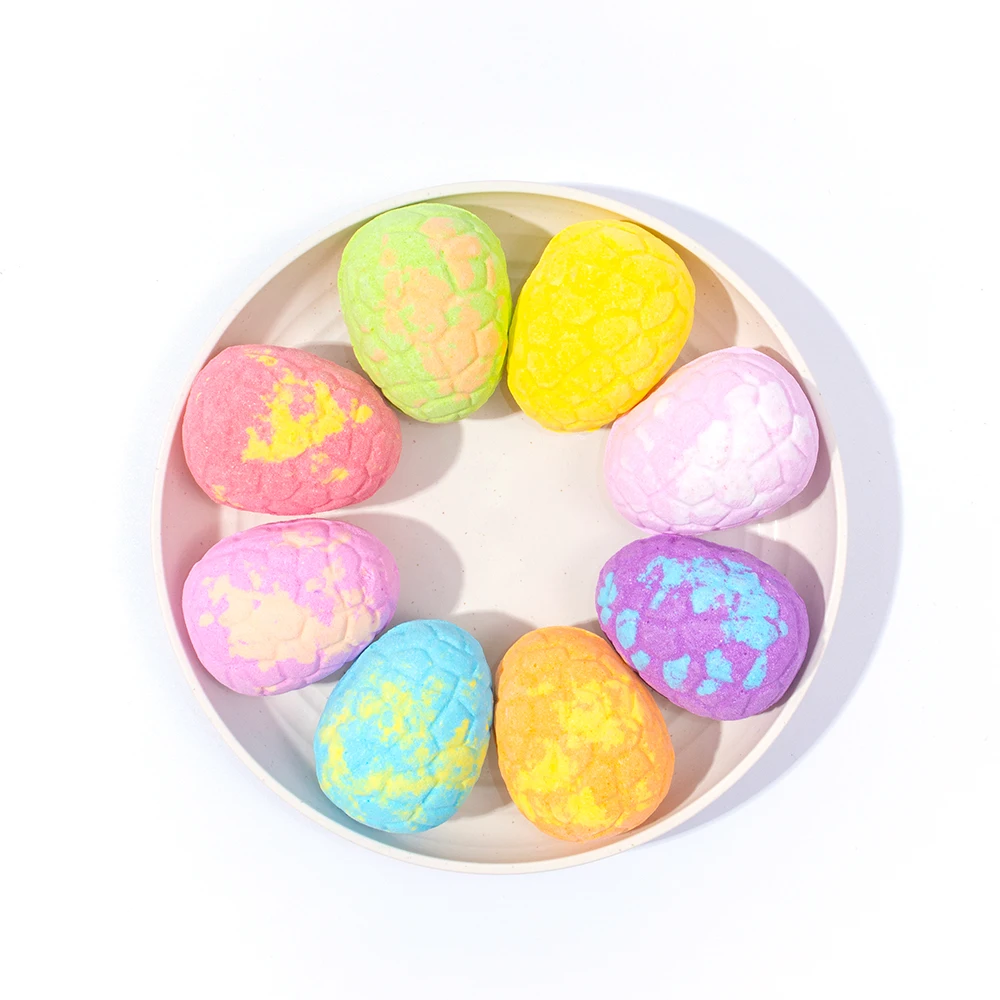 Factory Direct Supply Hemp Surprise Dino Egg Bath Bomb Kids Bath Bombs With Toy Inside