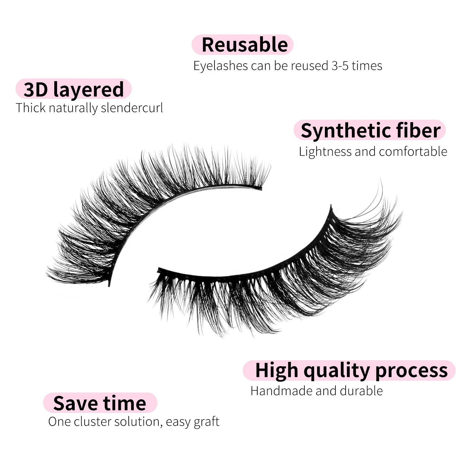 Lashes False Eyelashes 10 Pairs Fluffy Wispy Volume Bulk Strip Natural Look Lashes Sets Pack Faux Mink Eyelashes