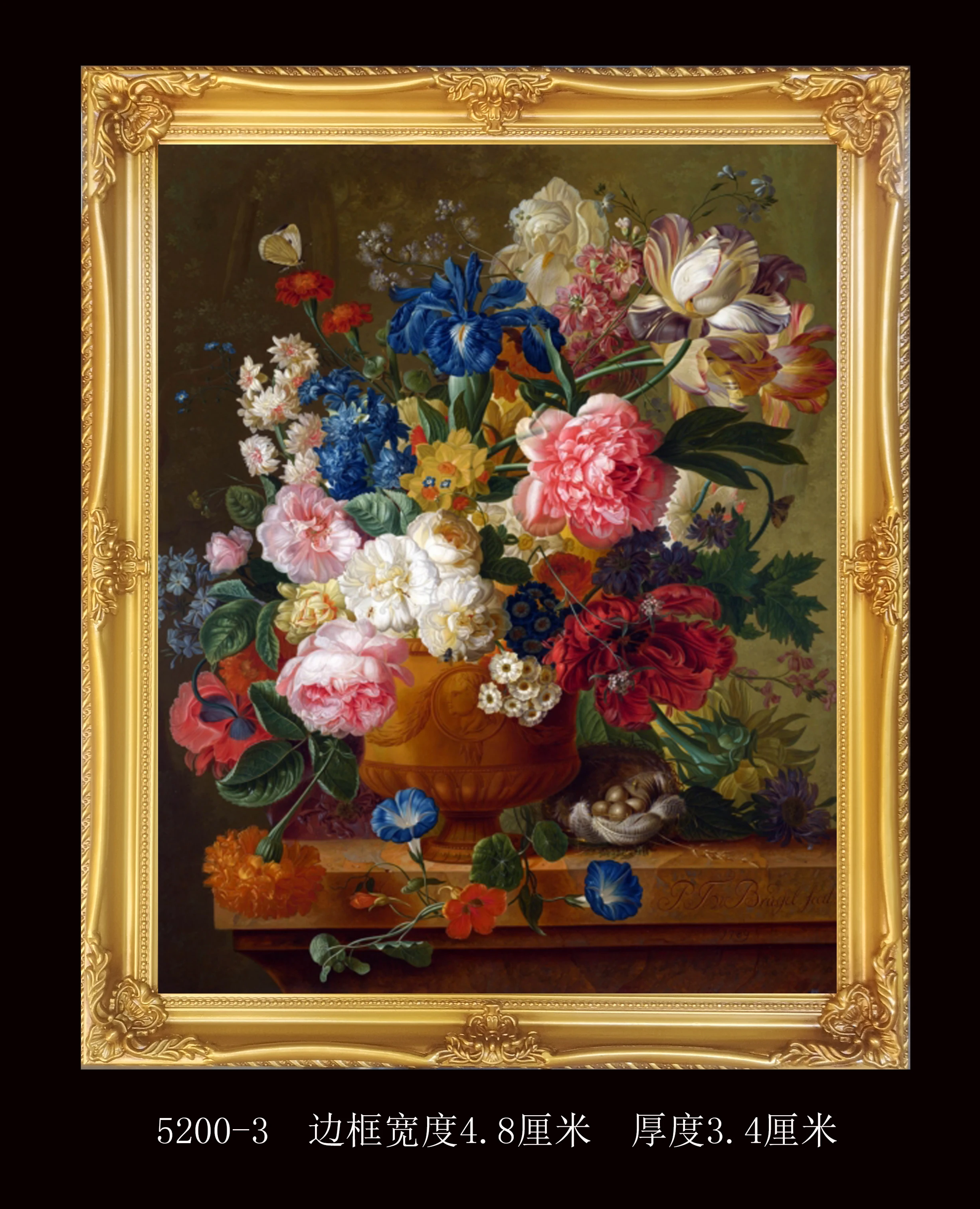 Custom Gold Color Baroque Style Solid Wooden Frame For Wall Decorative Vintage Mirror Frame