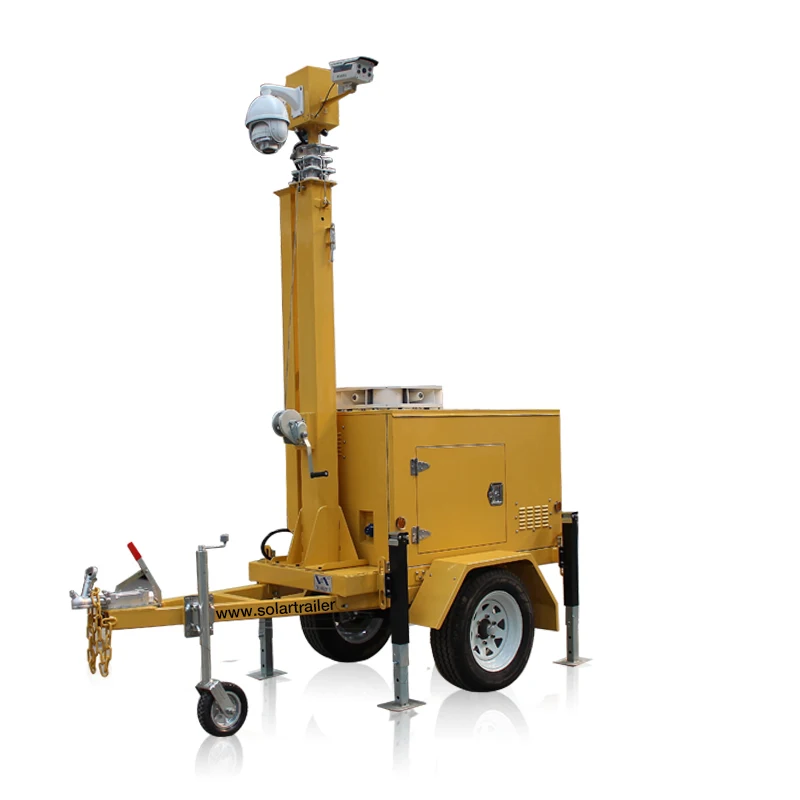 Mobile Surveillance Trailer with Security Sysstem
