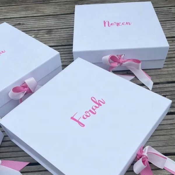 Ribbon Collapsible Box Folding Gift Box Custom Branded Magnetic Closure Boxes Flat Packing