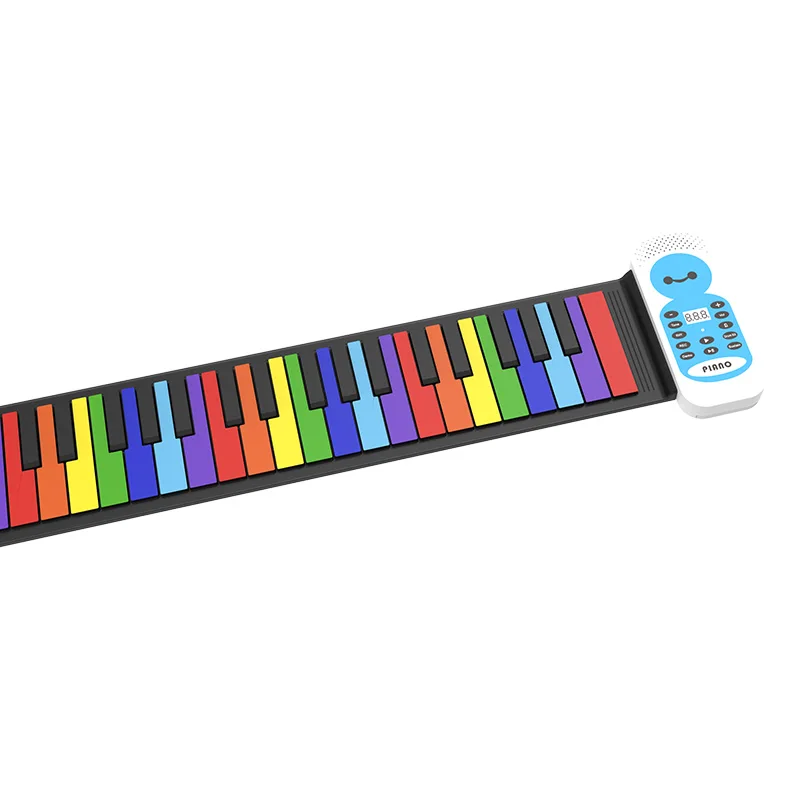 Small Keyboard Piano for Musical Learning Digital Musical Instruments Roll Piano Hand Roll up with 49 Keys Piano