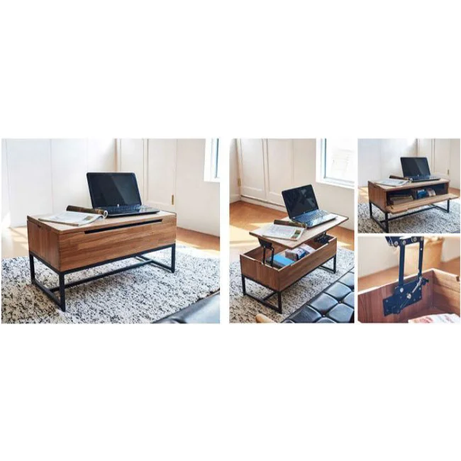 Multi Function Adjustable Top Wood Coffee Table Hinge Lifting Gas Spring Table Extension Mechanism