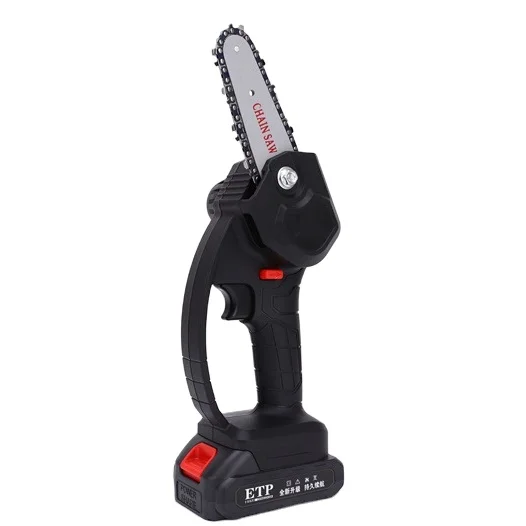 High Performance Brushless Mini Chainsaw 4in 150-240mm Handheld Battery Electric Chainsaw