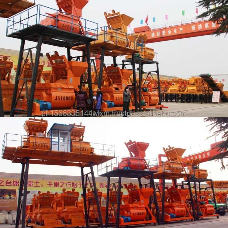 Stationary Concrete Batching Plant Js1000 Concrete Mixer Batch Plant Price