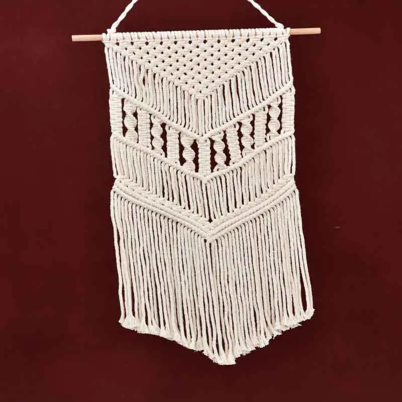 Flower pot holders hand-woven cotton rope hanging basket decorative garden hand-woven cotton tapestry