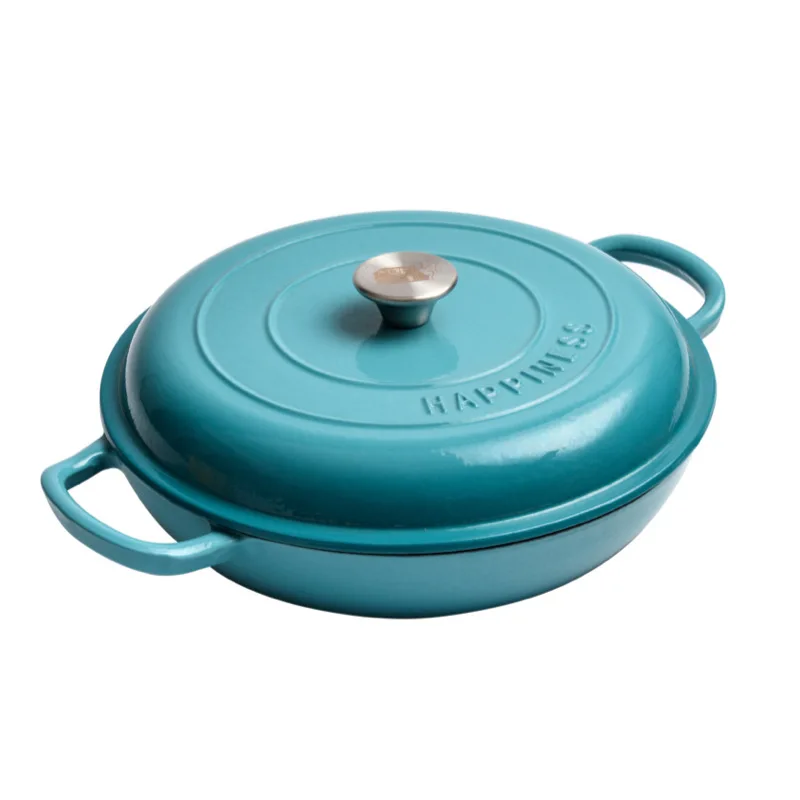 Multifunction Pig Iron Enamel Soup Pot Seafood Braised Pot Universal Induction Cooker