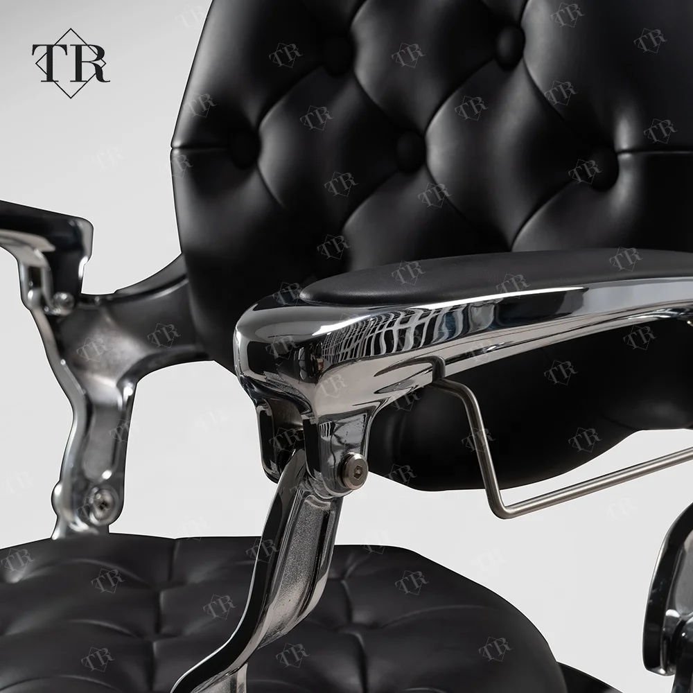 Hot sale elegant barber chair Classic design Salon furniture White leather Vintage barber chair Takara Belmont Barber chair