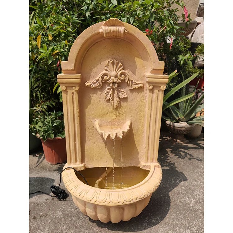 high quality new design outdoor wall water fountain fiberglass waterfall outdoor garden waterfall for house