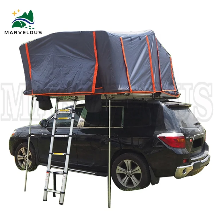Marvelous Custom Privacy Two Rooms 2 Doors Large Fold out Roof Tent for Car SUV 4 Person