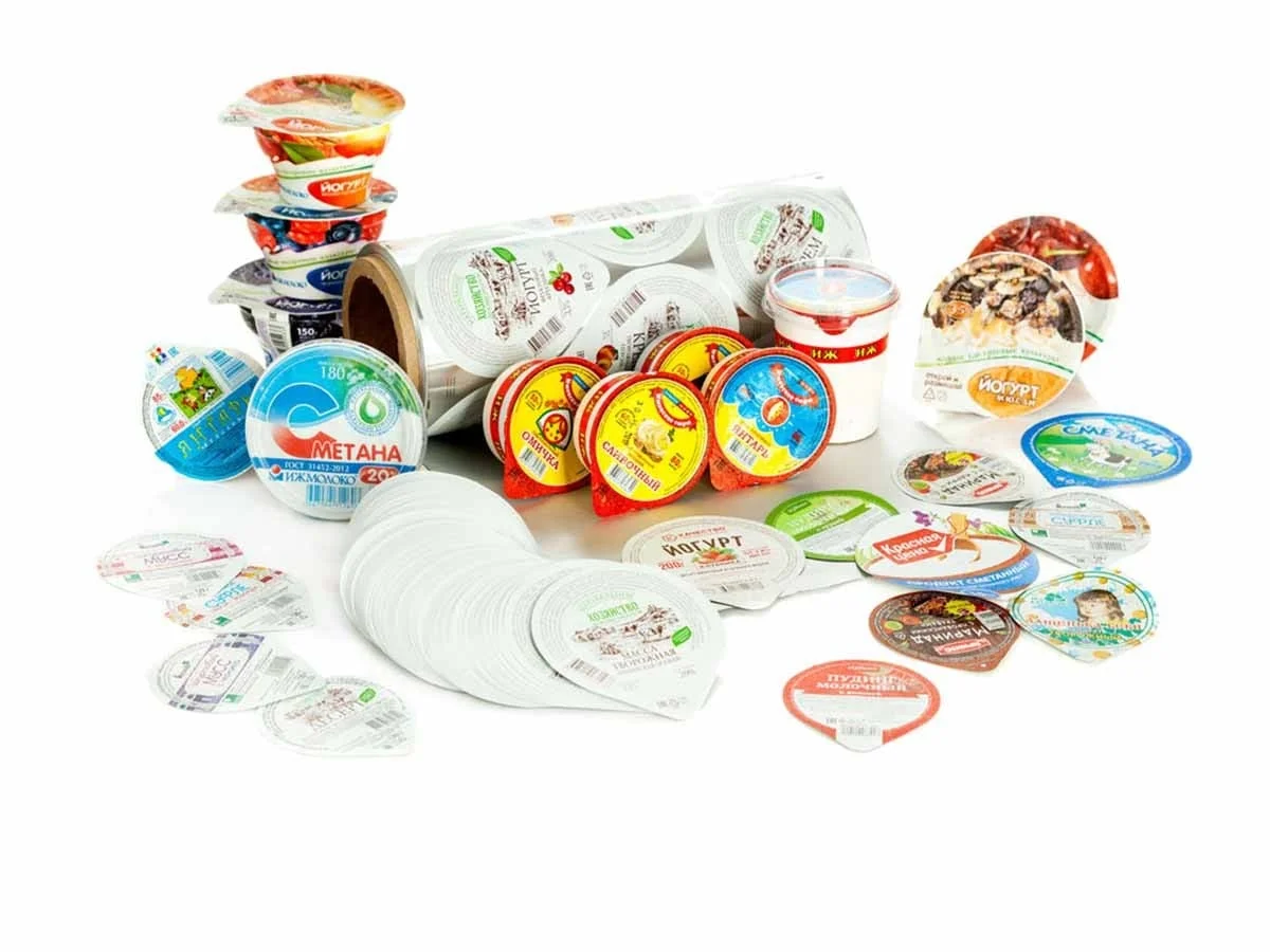 Luckytime Custom heat sealing laminated  die cut aluminium foil lid for cups