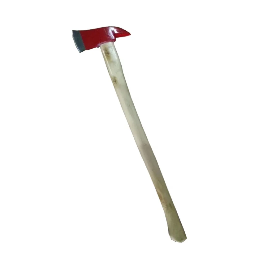 Fire fighting axe with wide cutting blade small lifting end survival axe