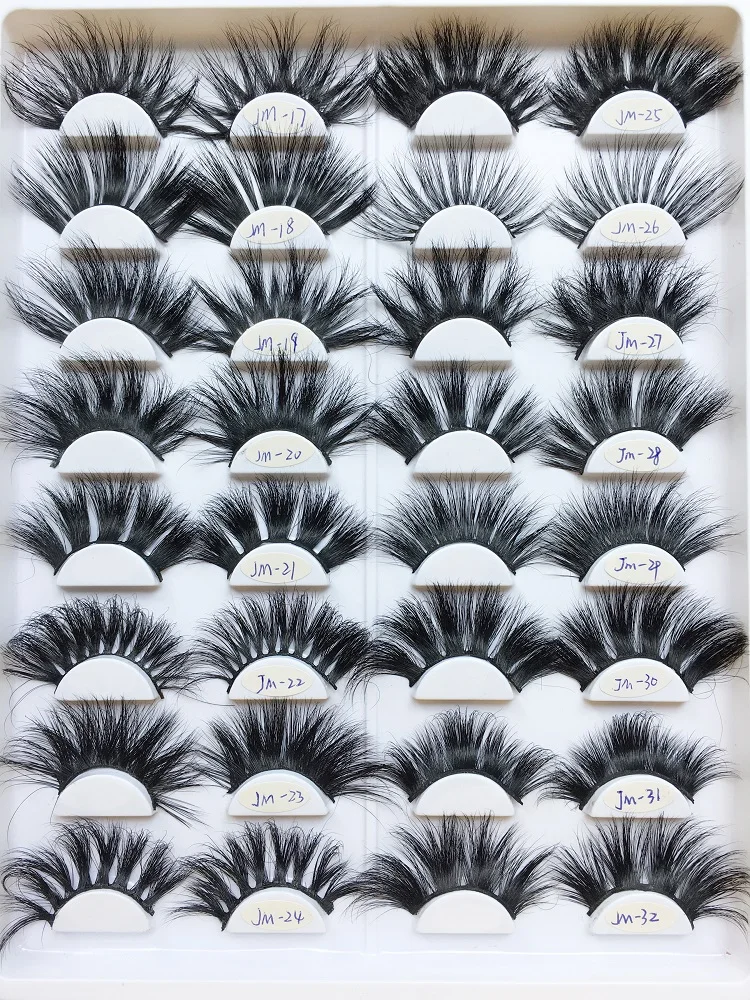 Ресницы из сибирской норки 25 мм, частная торговая марка, 3d норковые ресницы, разноцветные ресницы, 3 упаковки ресниц